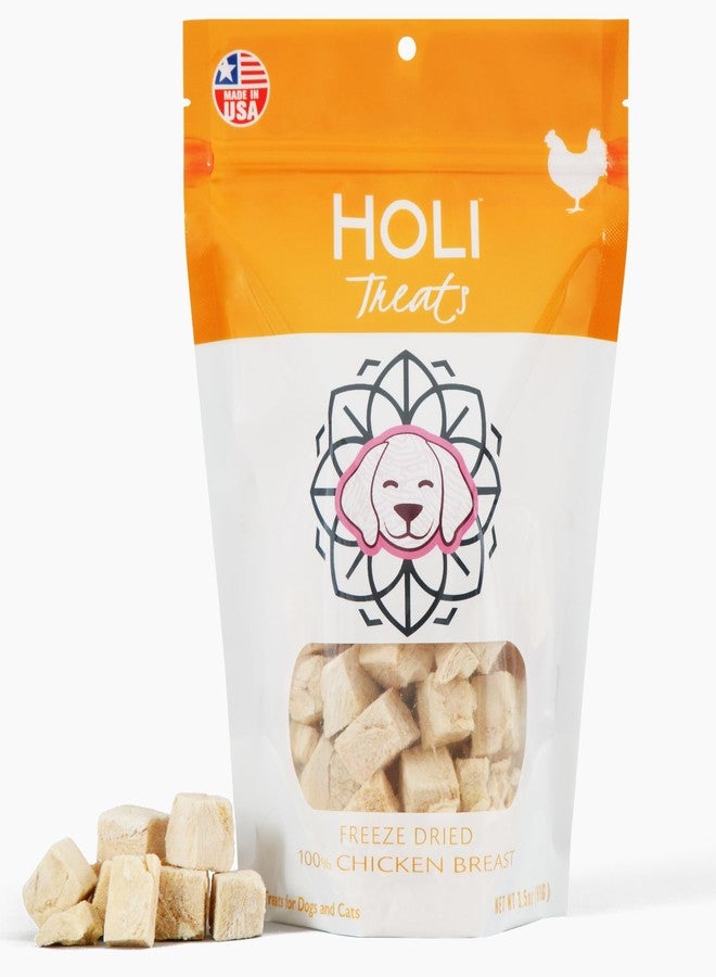 HOLI Freeze Dried Chicken Breast Dog Treats. Single Ingredient Freeze Dried Chicken Treats for Dogs. Healthy All Natural Dog Snack Made from 100% Breast Meat. High Value Training Treat. 7 oz - Image 1